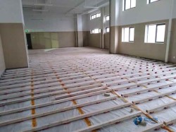 籃球場運動木地板施工